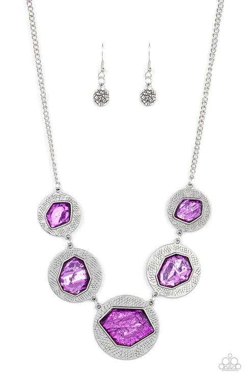 Paparazzi Necklaces - Raw Chrisma - Purple