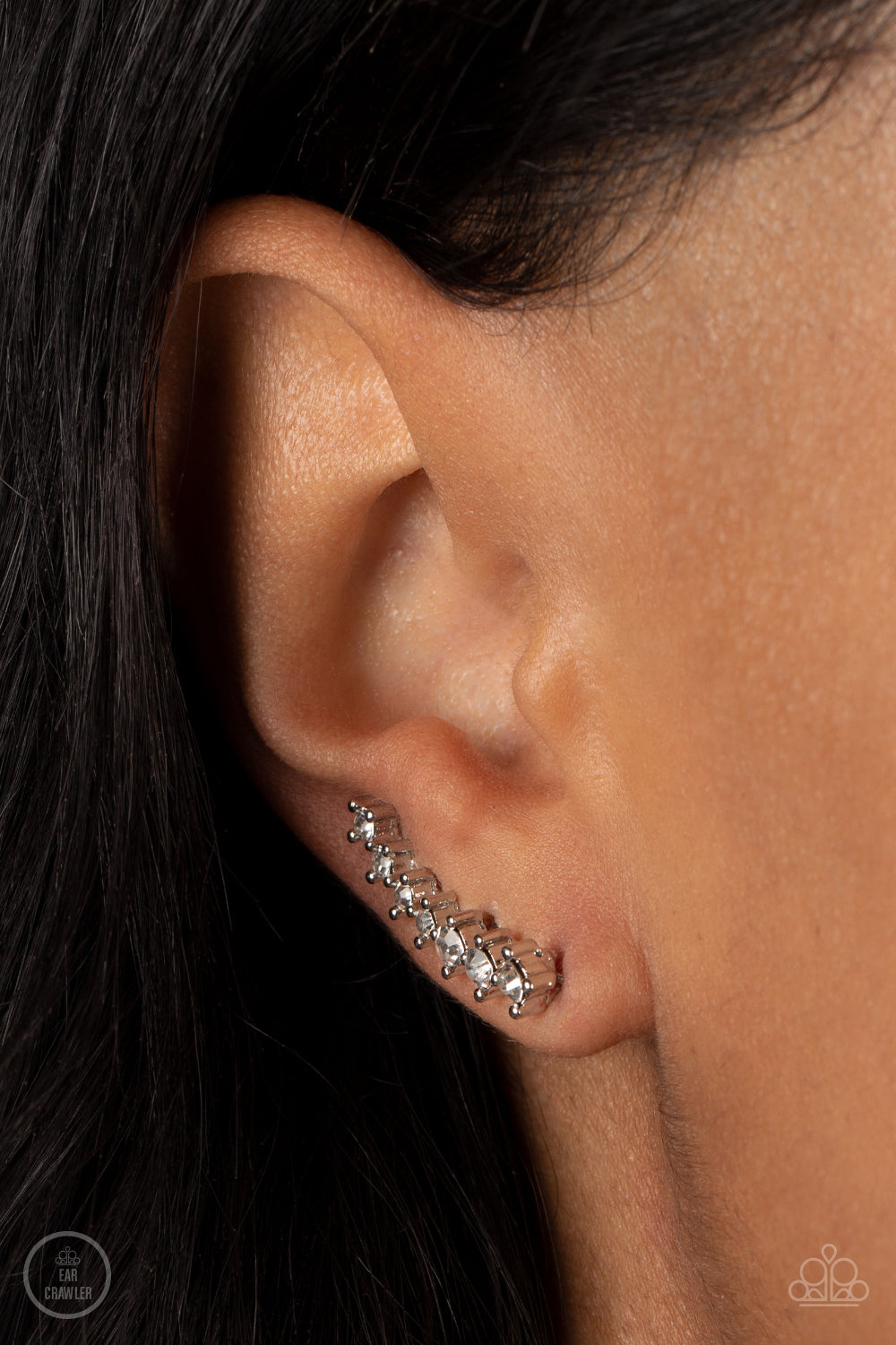 Paparazzi Earrings - PRISMATIC and Proper - White