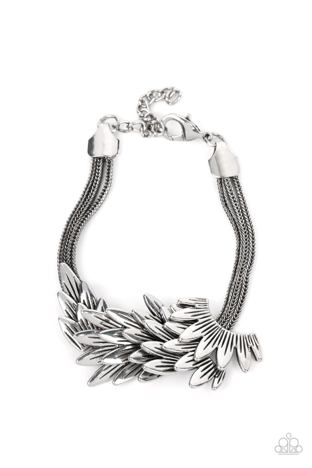 Paparazzi Bracelets - BOA and Arrow - Silver