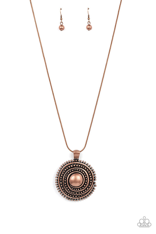 Paparazzi Necklaces - Solar Swirl - Copper