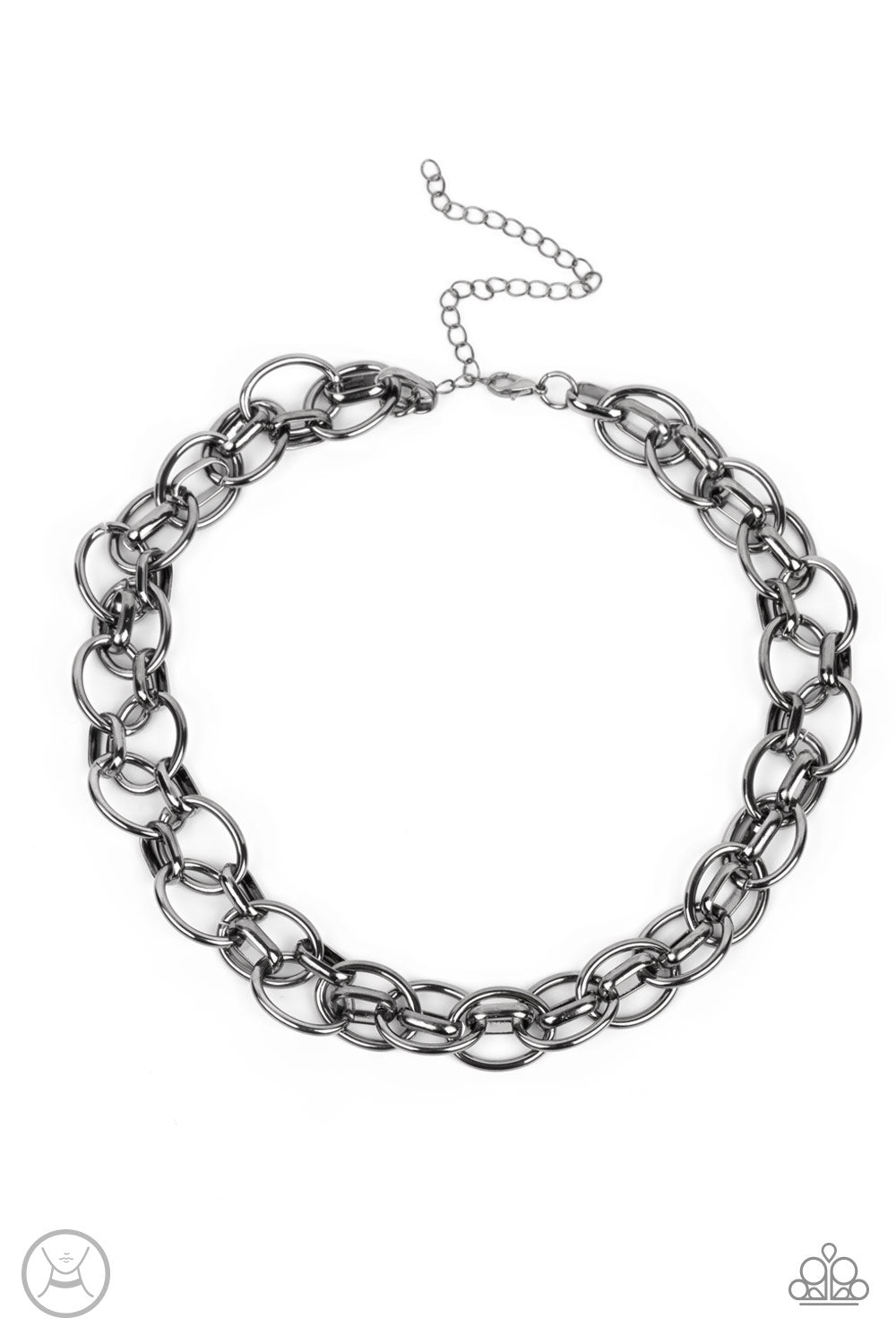 Paparazzi Necklaces - Tough Crowd - Black