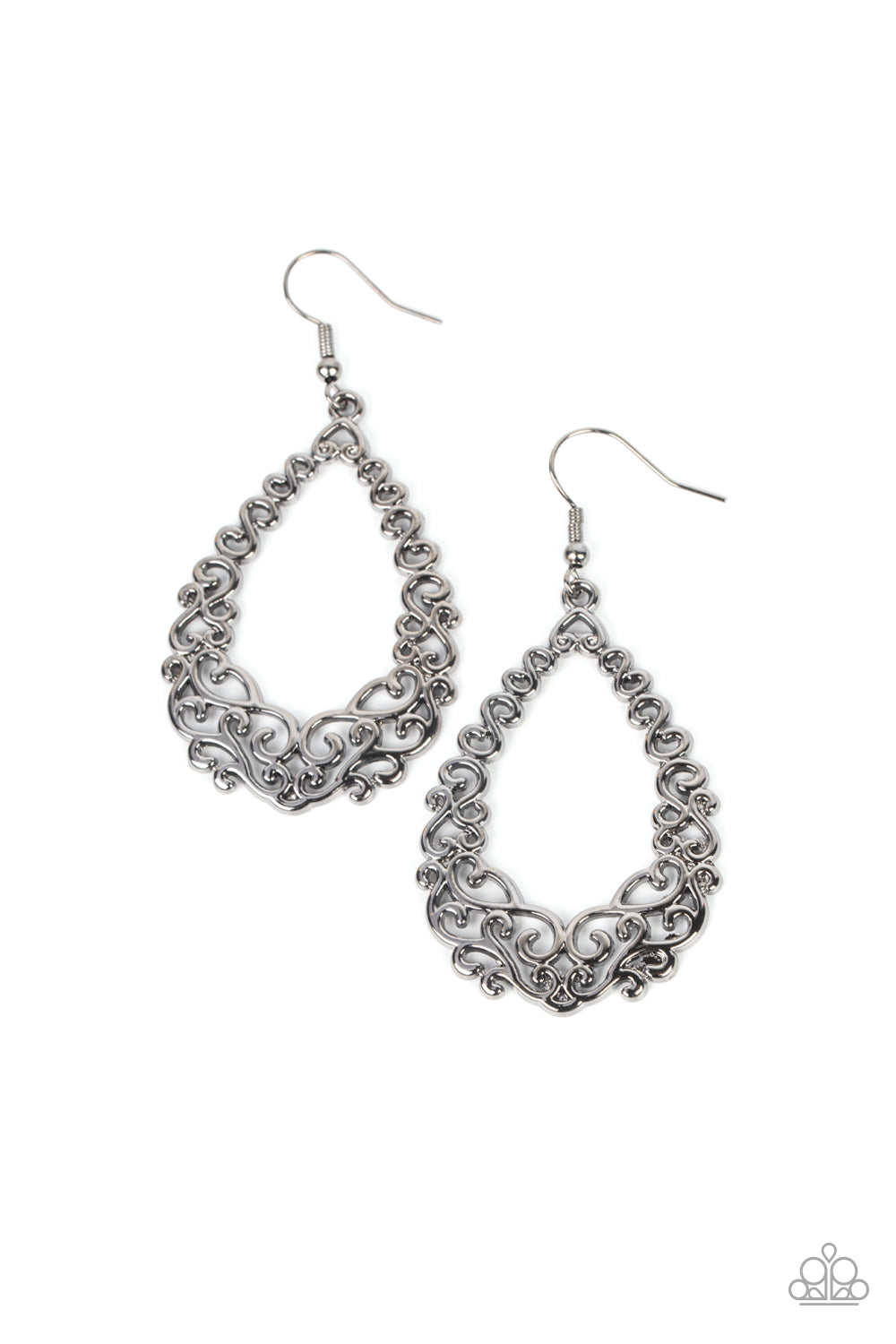 Paparazzi Earring - Granada Garland - Black