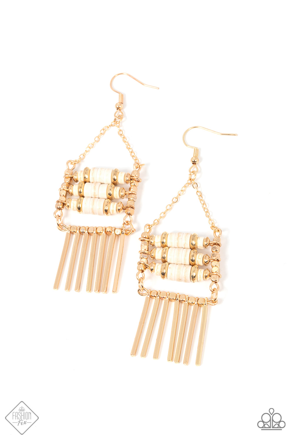 Paparazzi Earrings - Tribal Tapestry - Gold