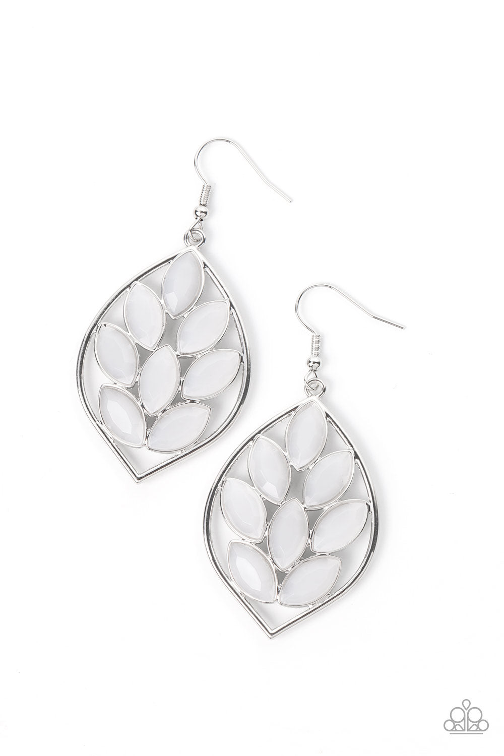 Paparazzi Earrings - Glacial Glades - White