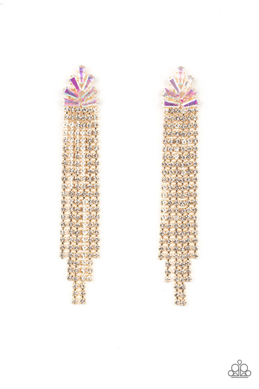 Paparazzi Earrings - Overnight Sensation - Gold