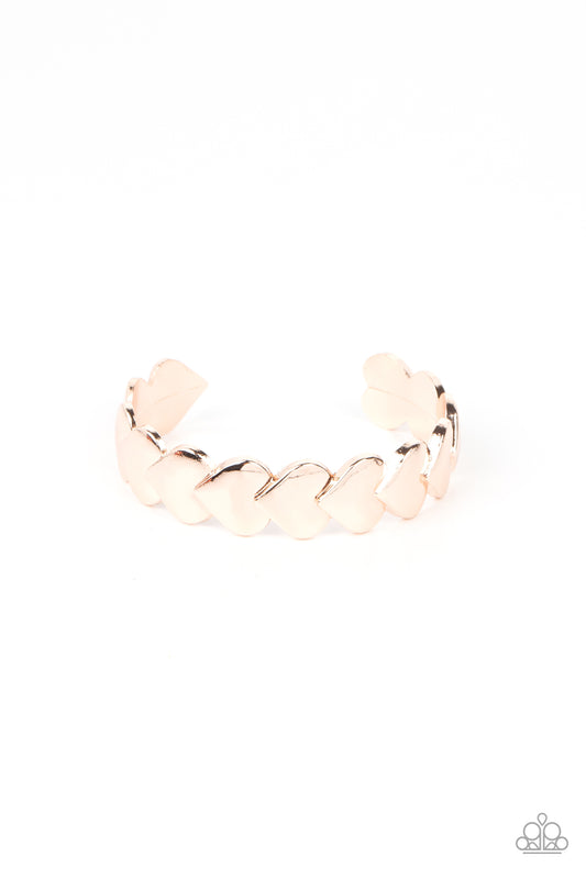 Paparazzi Bracelets - Hearts Galore - Rose Gold