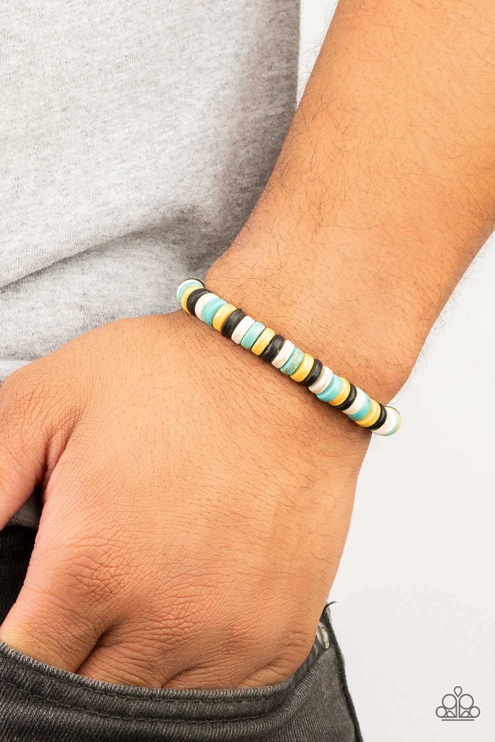 Paparazzi Urban Collection - Rural Rocker - Blue - Bracelet