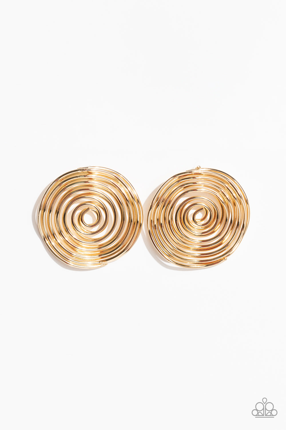 Paparazzi Earrings - COIL Over - Gold