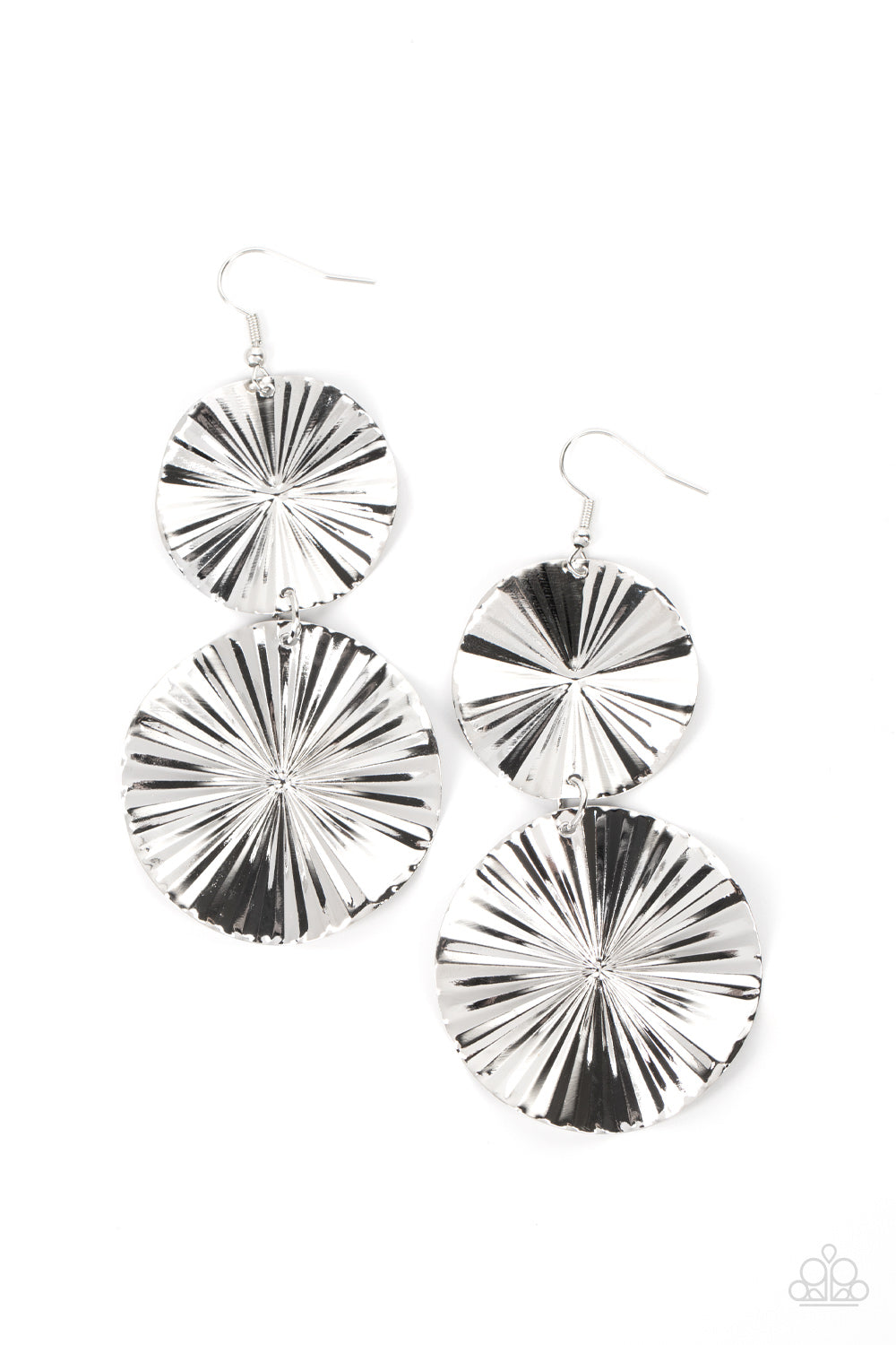 Paparazzi Earrings - In Your Wildest Fan-tasy - Silver