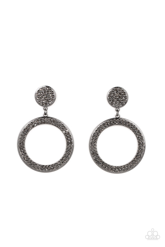 Paparazzi Earrings - GLOW You Away - Black