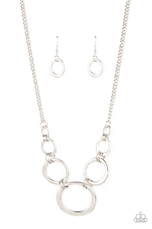 Paparazzi Necklaces - Short Circuit - Silver