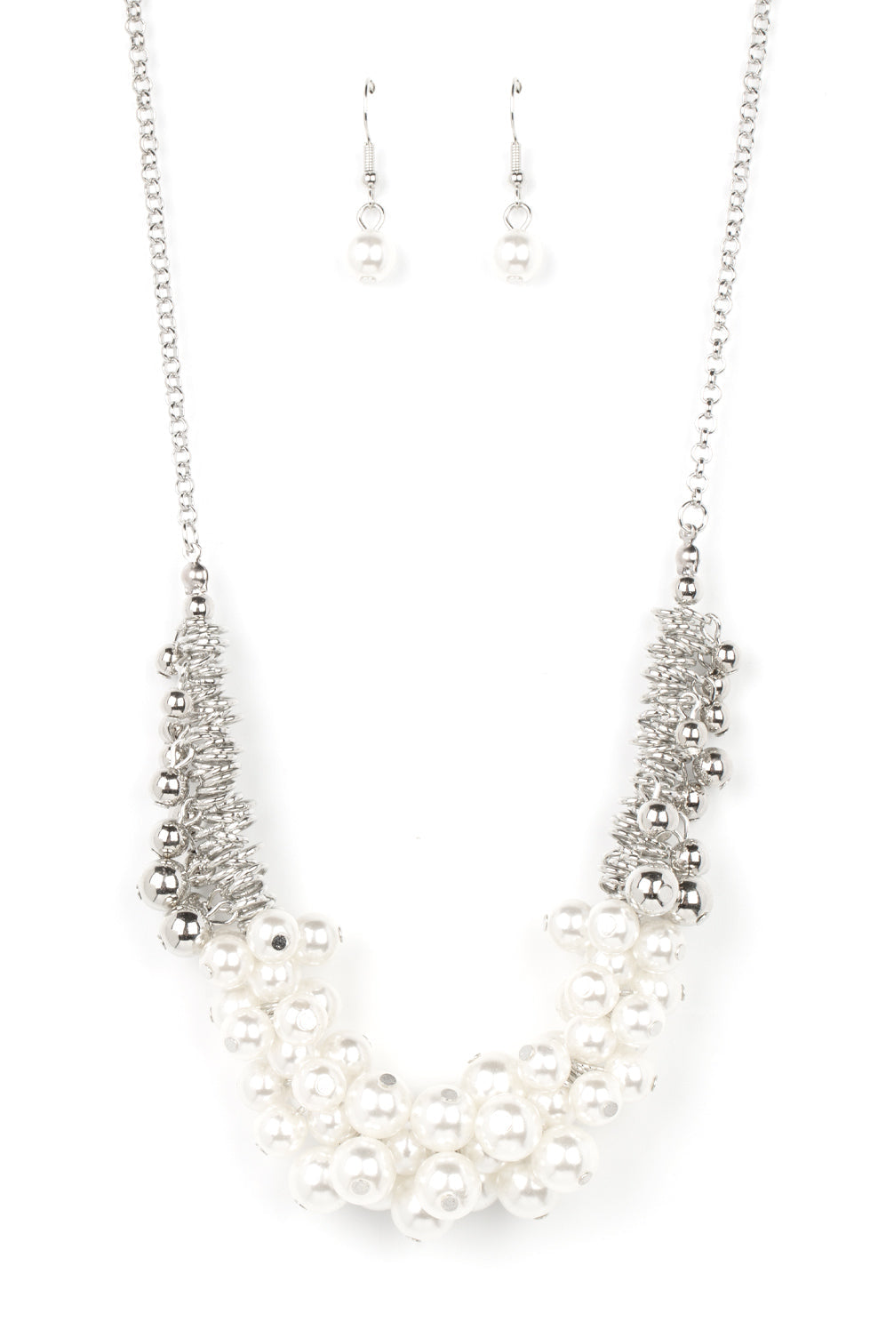Paparazzi Necklaces - Bonus Points - White