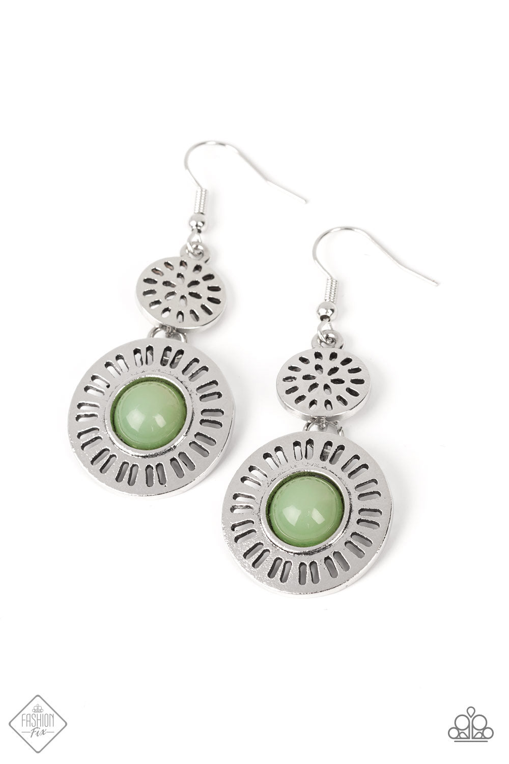 Paparazzi Earrings - Ocean Orchard - Green - Fashion Fix