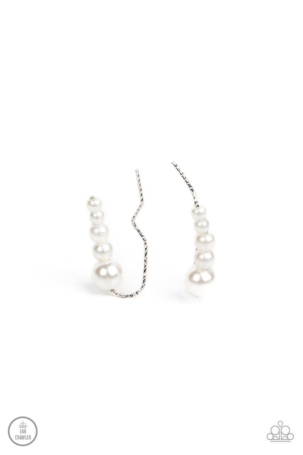 Paparazzi Earrings - Dropping into Divine - White