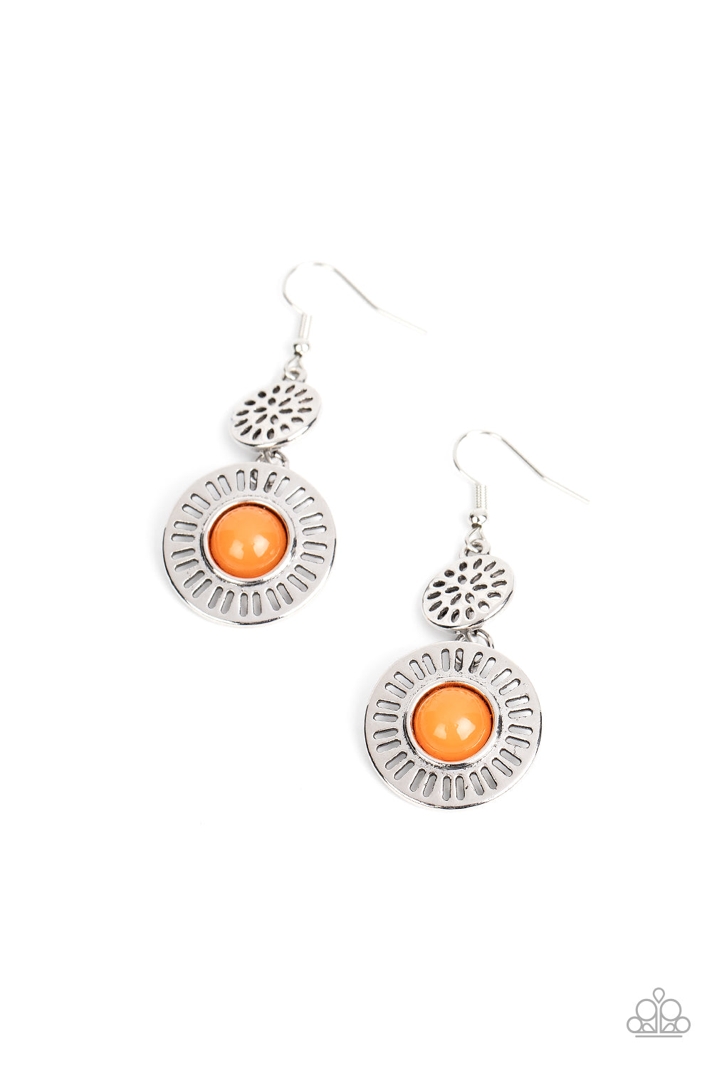 Paparazzi Earrings - Ocean Orchard - Orange