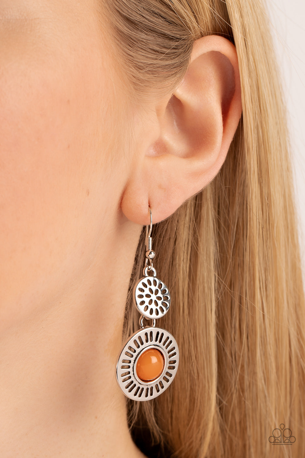 Paparazzi Earrings - Ocean Orchard - Orange