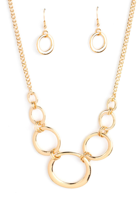 Paparazzi Necklaces - Short Circuit - Gold
