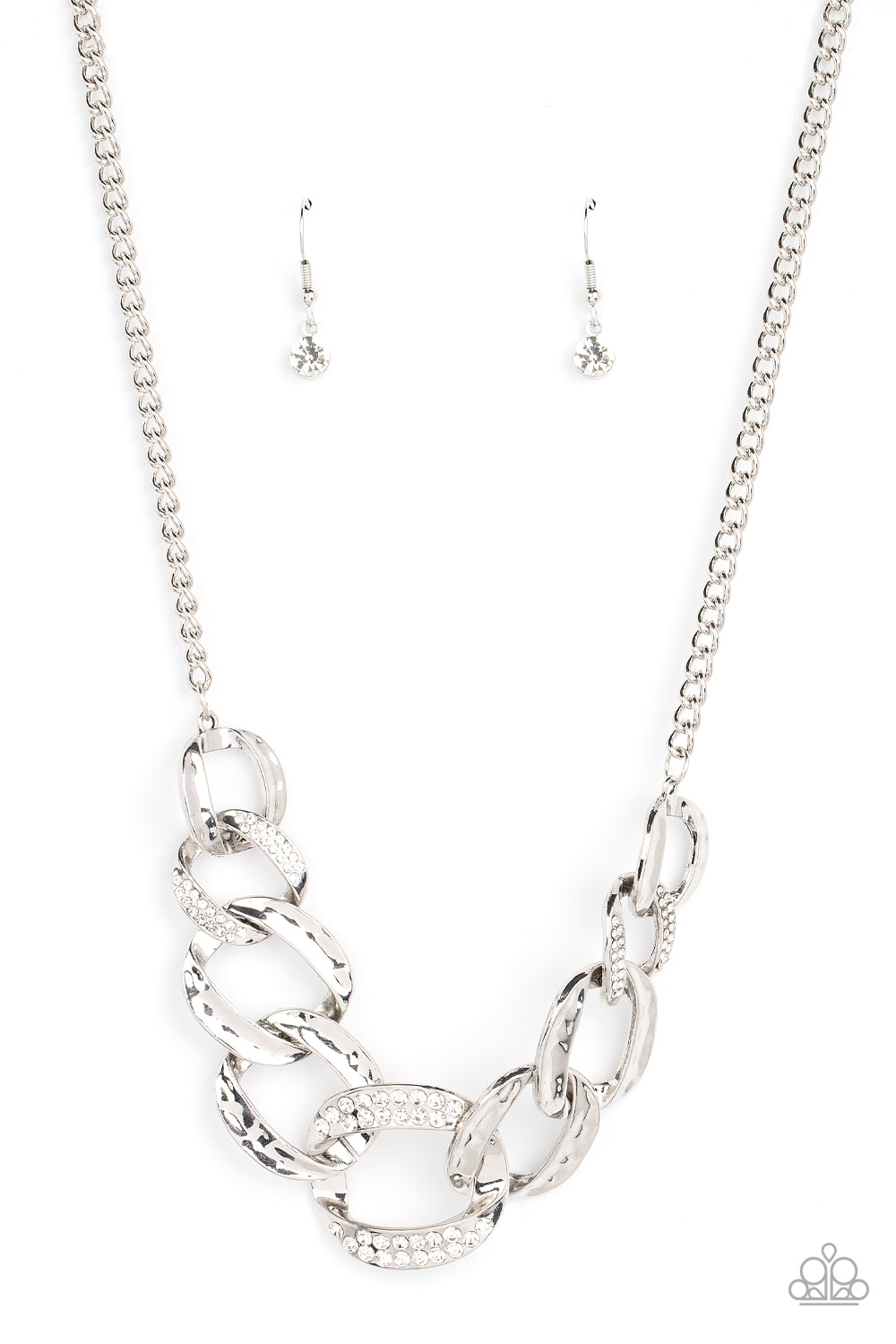 Paparazzi Necklaces - Bombshell Bling - White