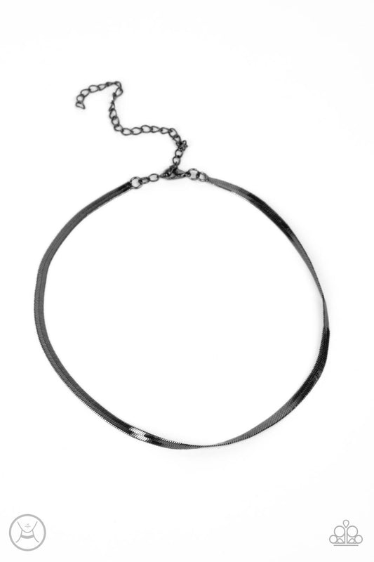 Paparazzi Necklaces - In No Time Flat - Black