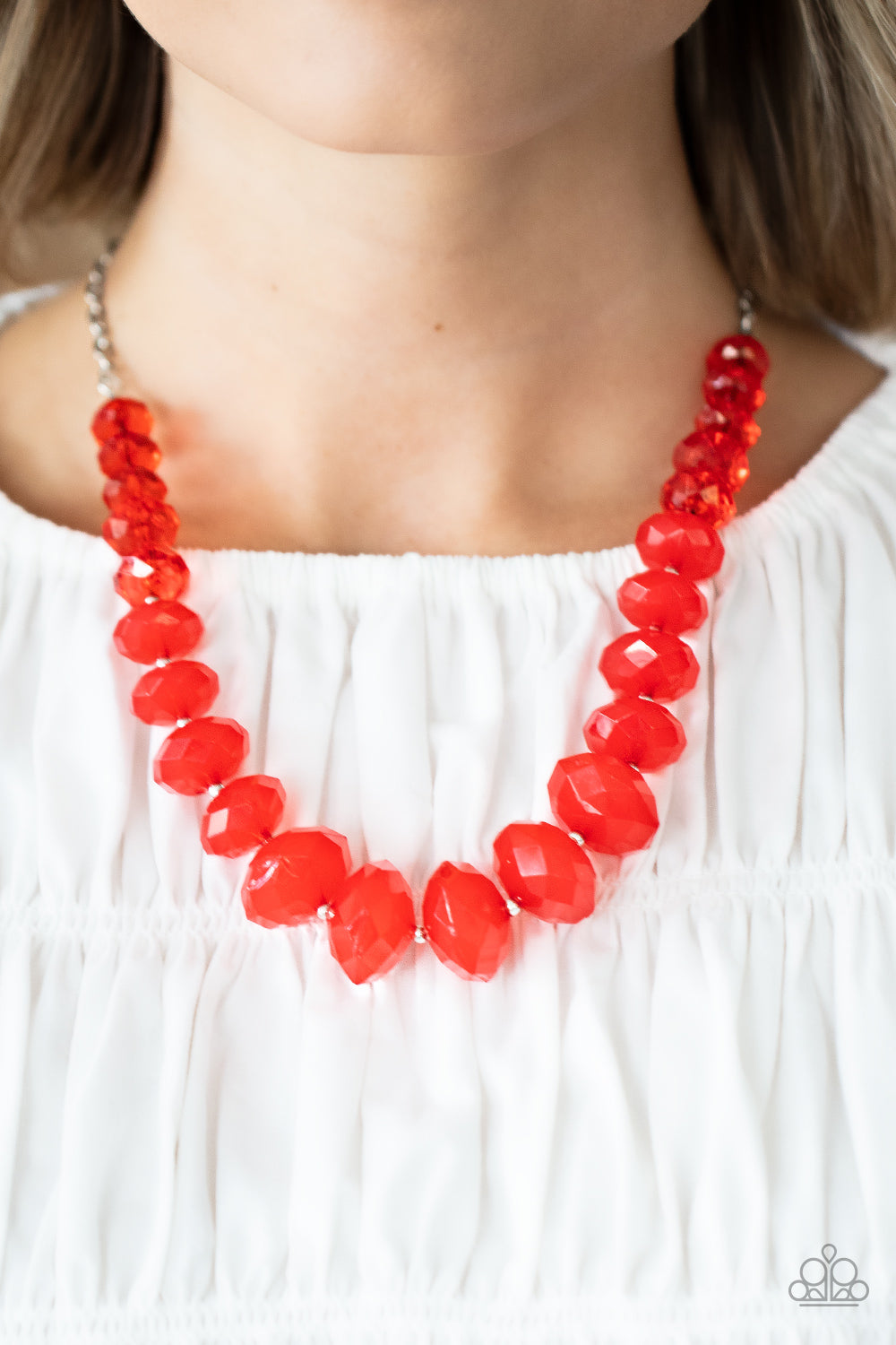 Paparazzi Necklaces - Happy-Glow Lucky - Red