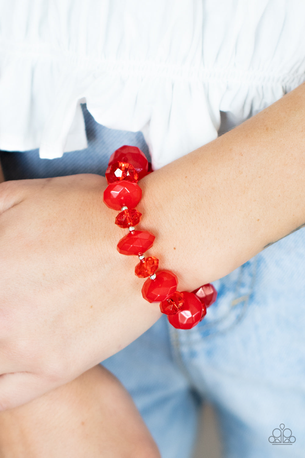 Paparazzi Bracelets - Keep Glowing Forward - Red