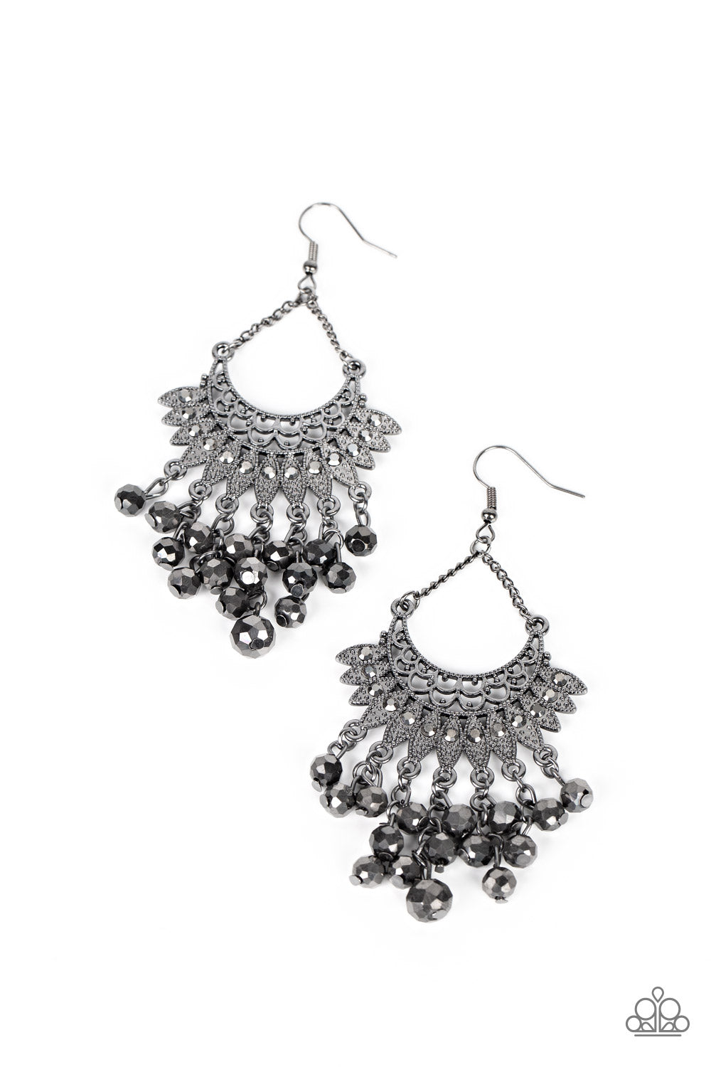 Paparazzi Earrings - Chromatic Cascade - Black