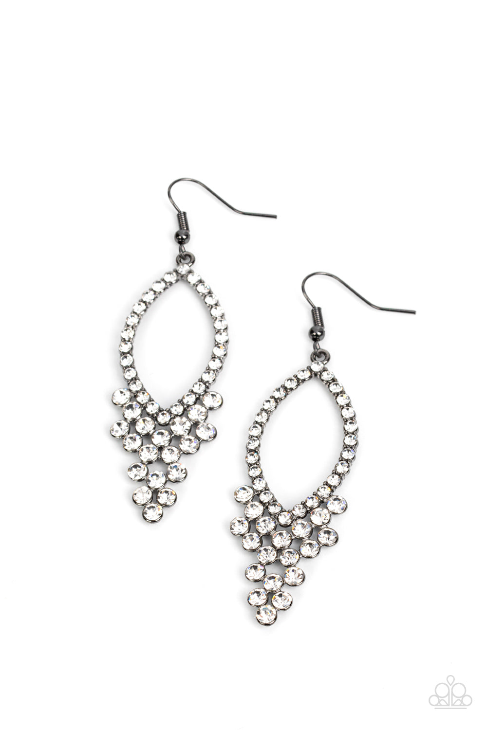 Paparazzi Earrings - Glowing off the Deep End - Black