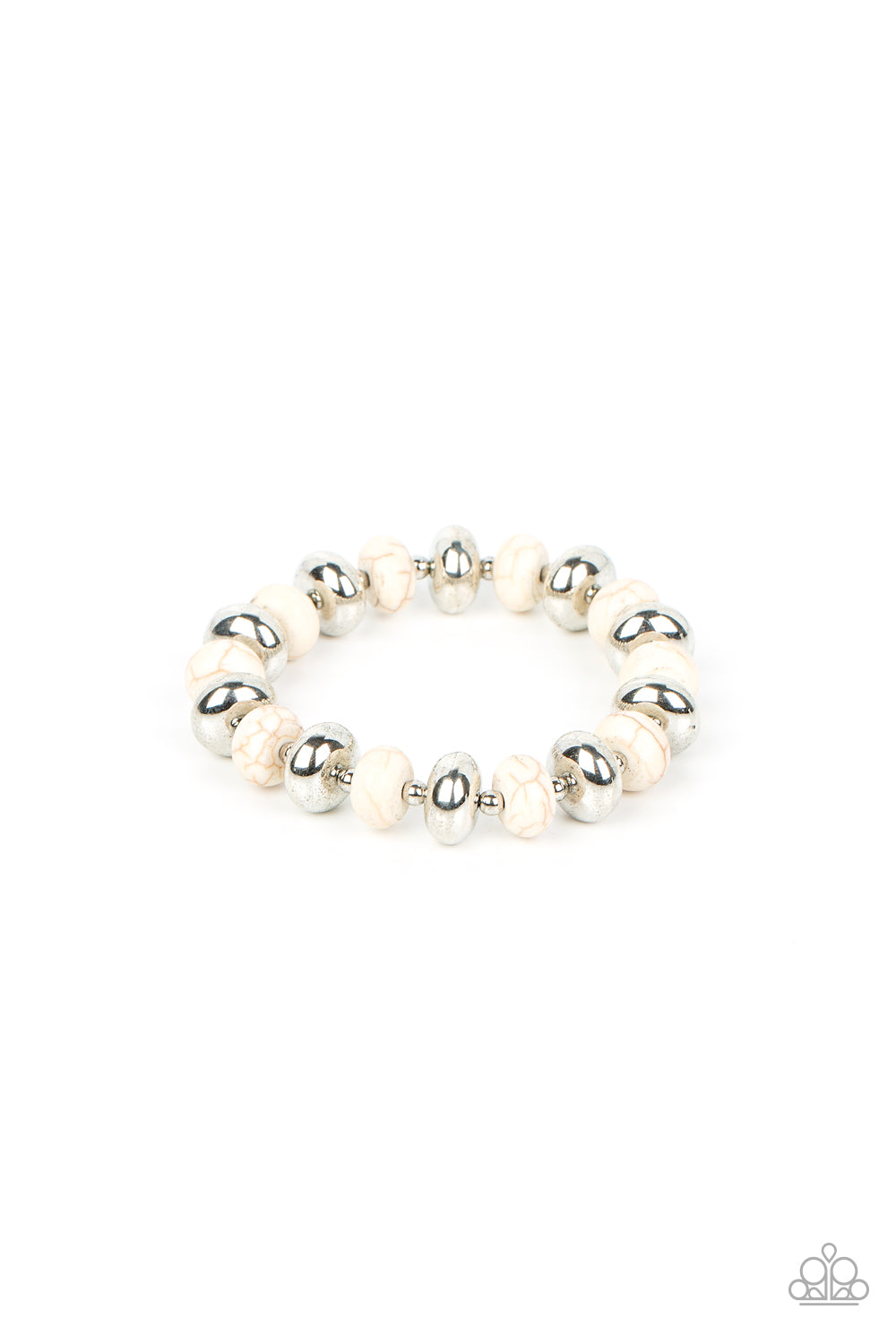 Paparazzi Bracelets - Stone Age Aesthetic - White