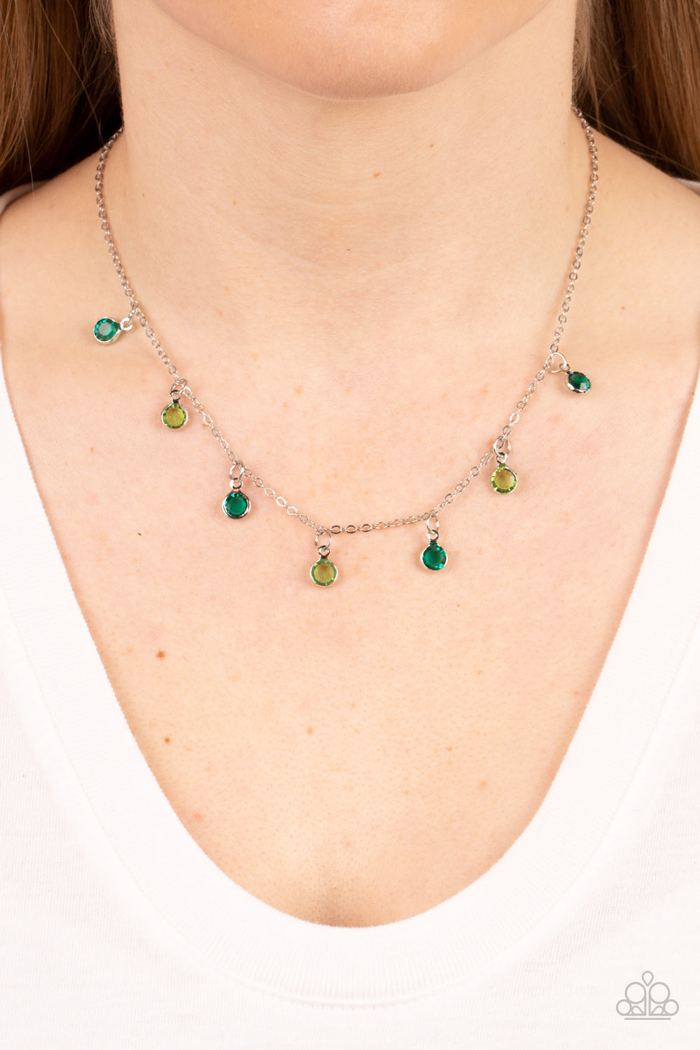 Paparazzi Necklaces - Carefree Charmer - Green