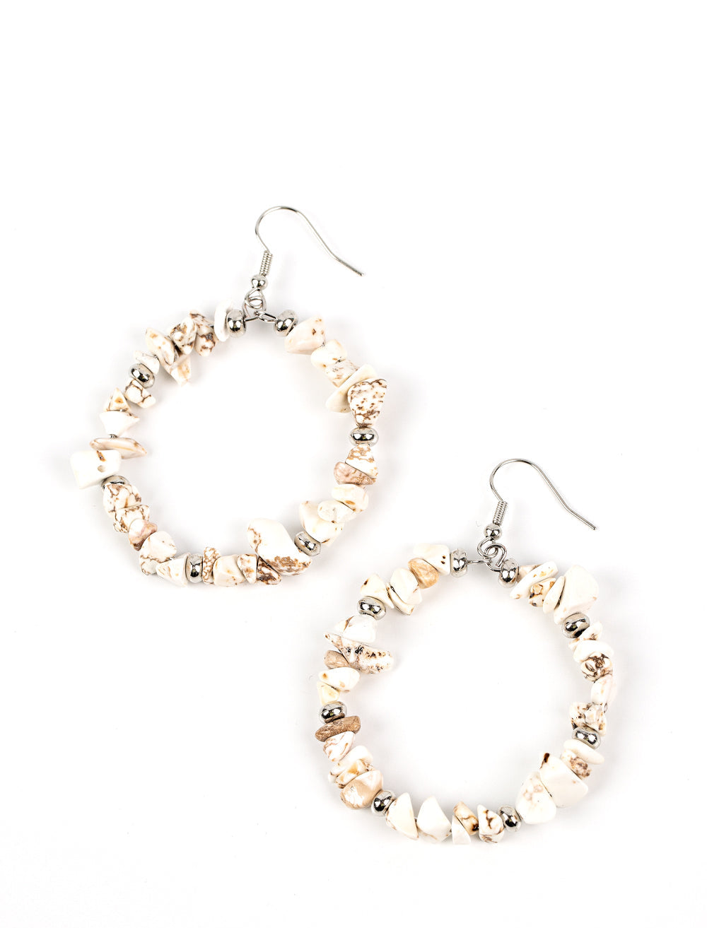 Paparazzi Earrings - Mineral Mantra - White