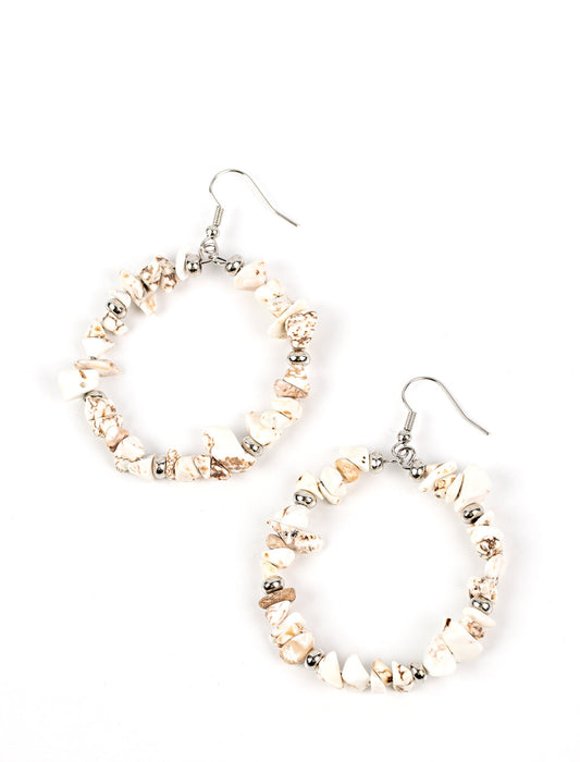 Paparazzi Earrings - Mineral Mantra - White