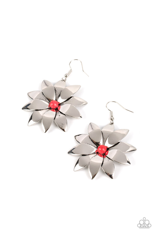 Paparazzi Earrings - Pinwheel Prairies - Red