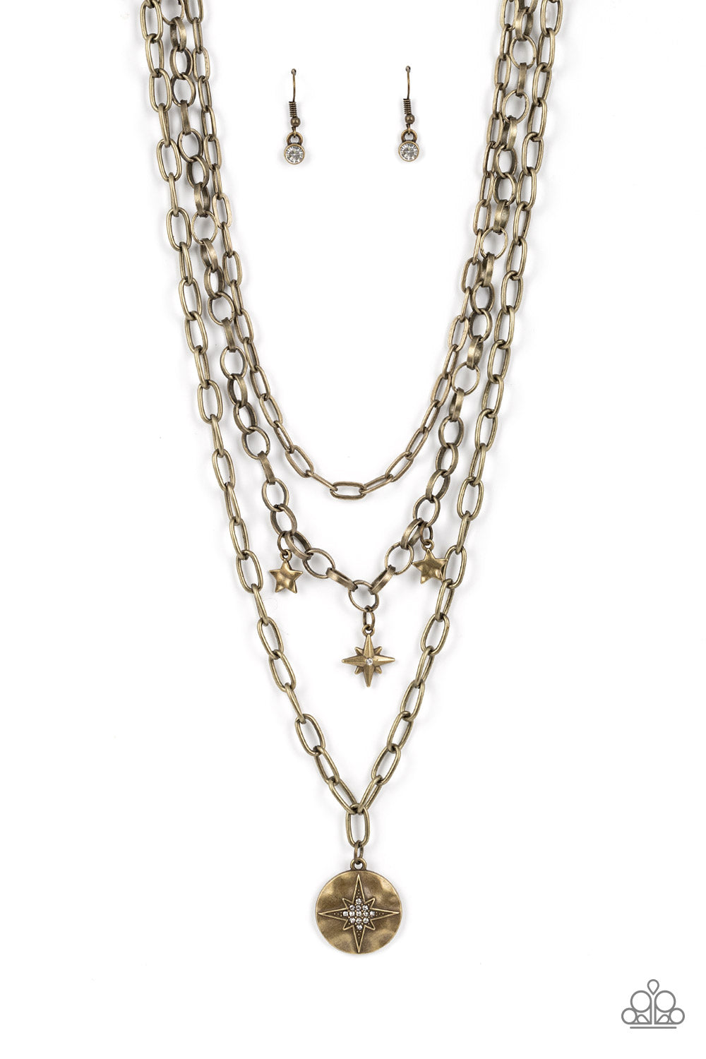 Paparazzi Necklaces - Under the Northern Lights - Brass