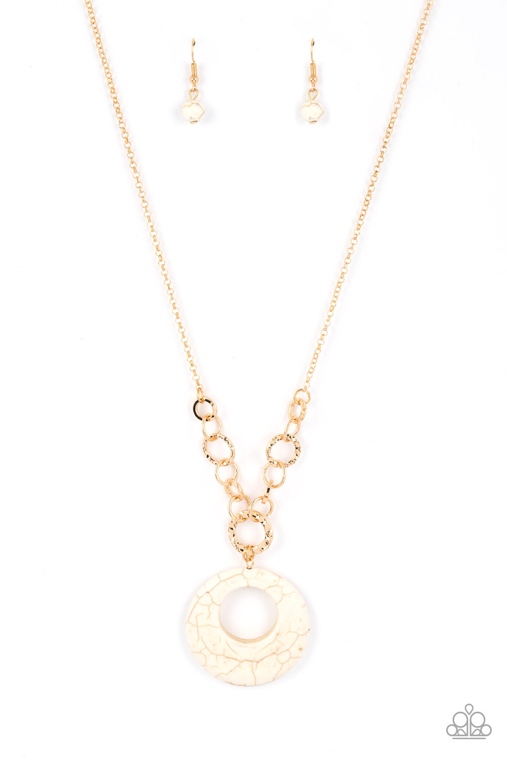 Paparazzi Necklaces - Hidden Dune - White