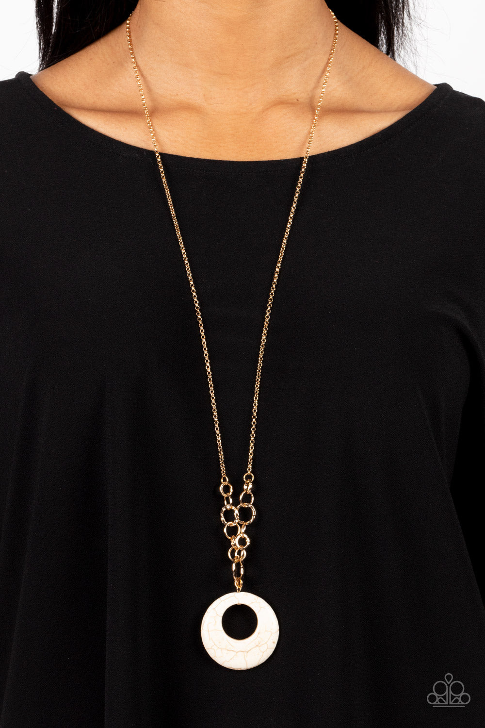 Paparazzi Necklaces - Hidden Dune - White