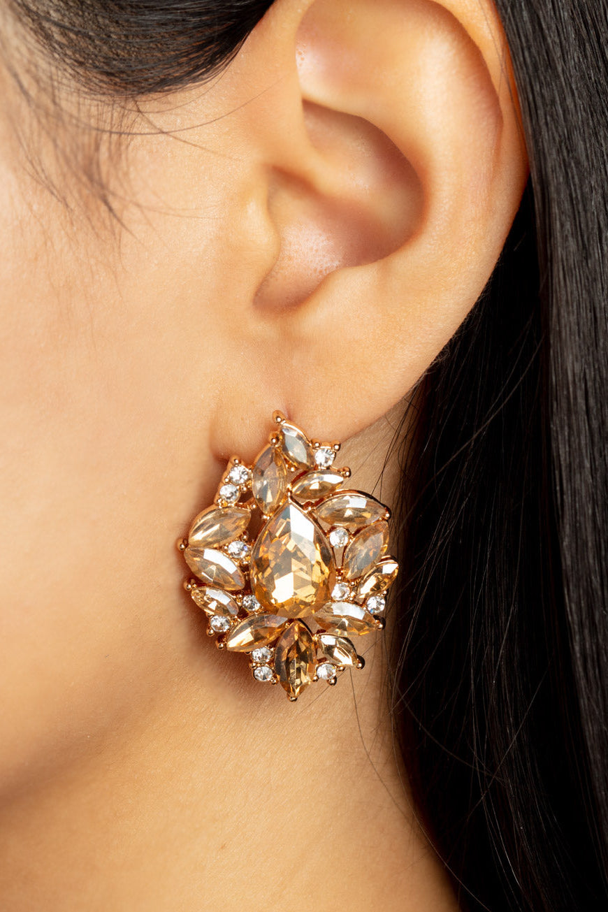 Paparazzi Earrings - We All Scream for Ice Queen - Gold