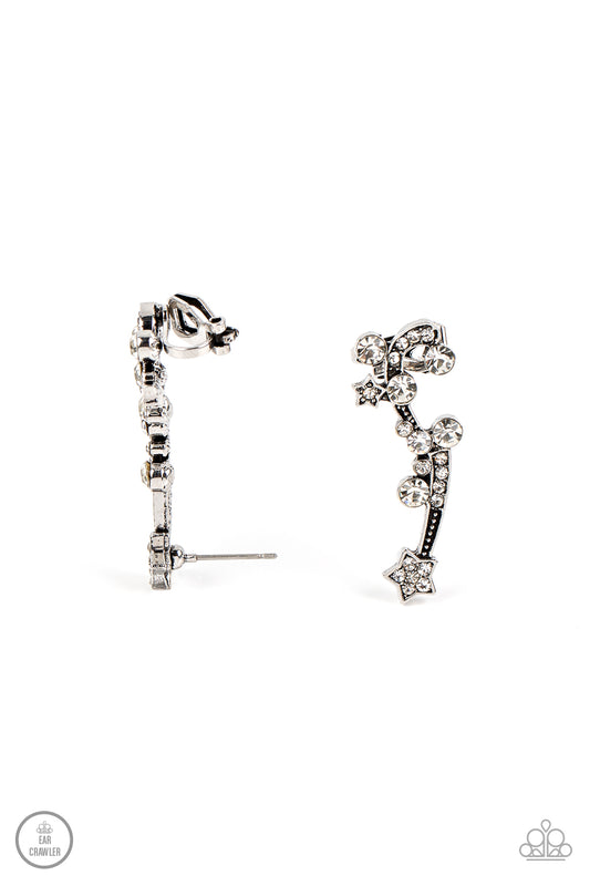 Paparazzi Earrings - Astral Anthem - White