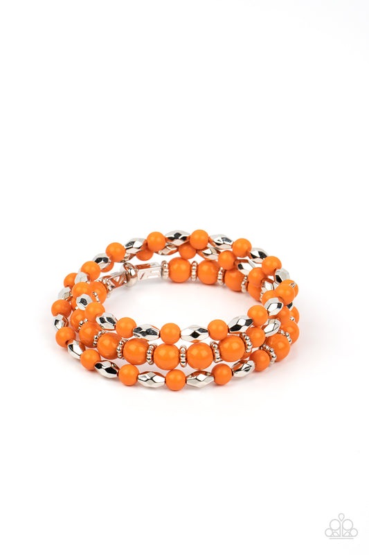 Paparazzi Bracelets - Colorfully Coiled - Orange