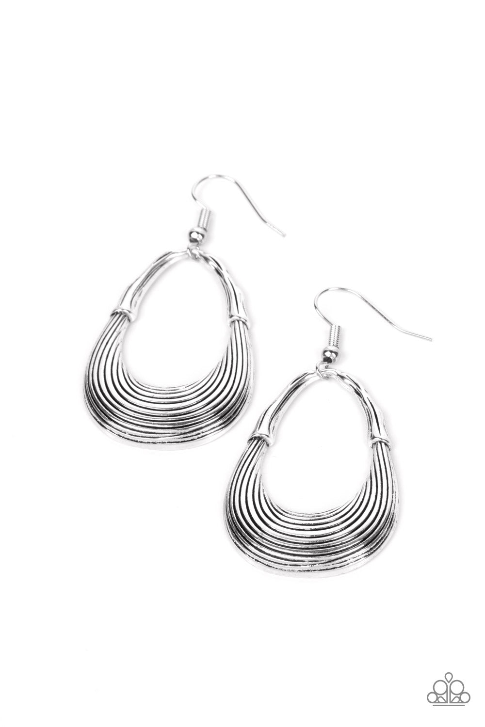 Paparazzi Earrings - Terra Timber - Silver