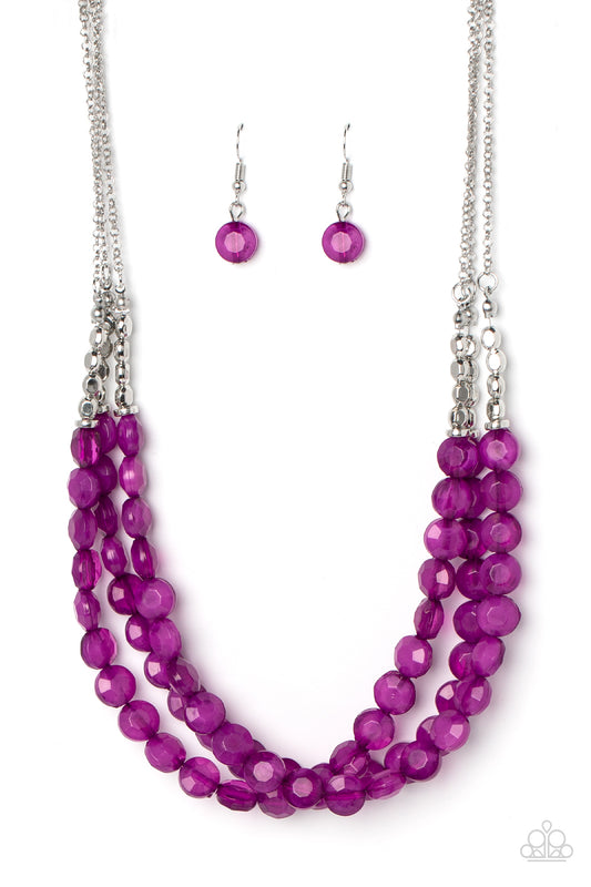 Paparazzi Necklaces - Pacific Picnic - Purple