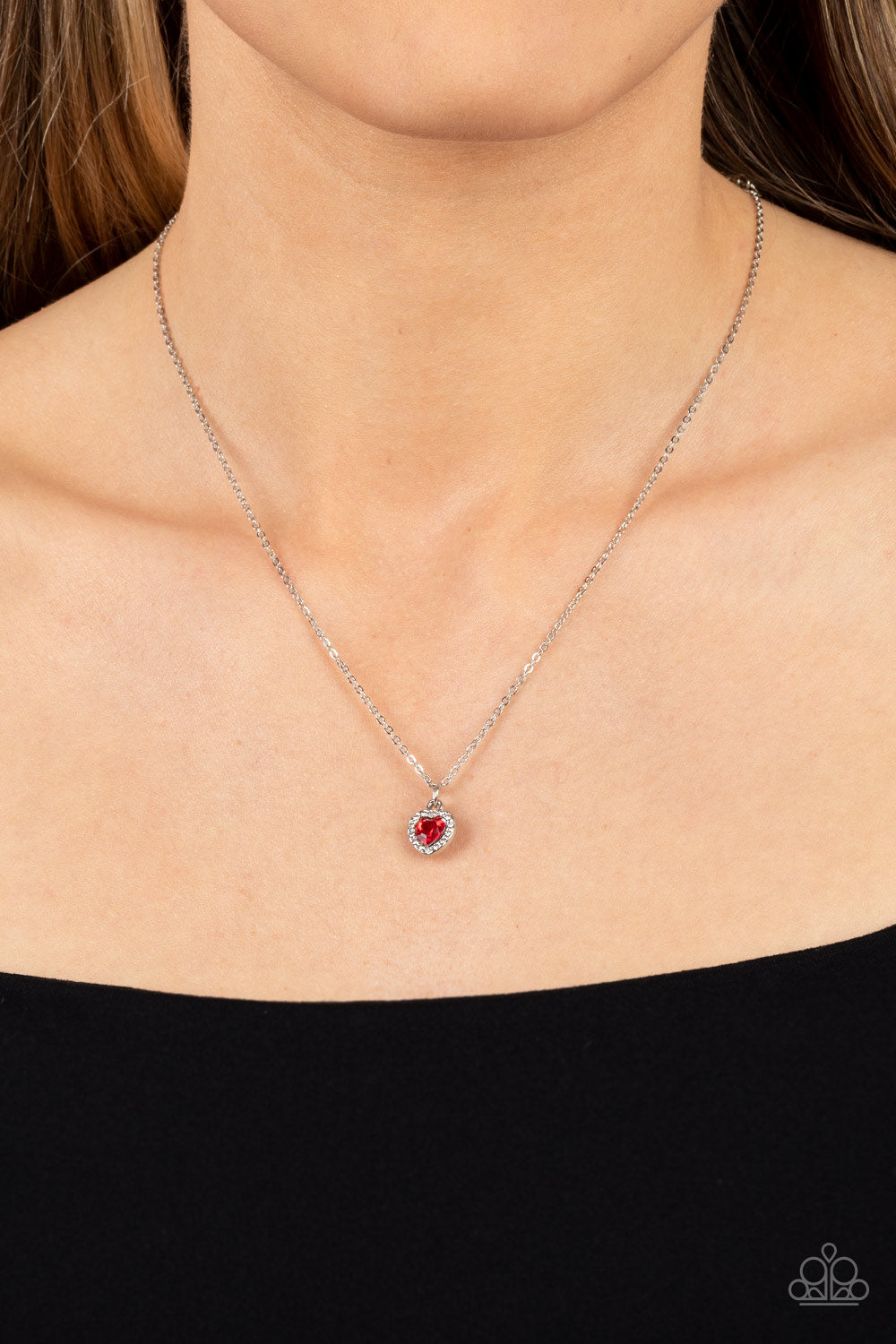 Paparazzi Necklaces - A Little Lovestruck - Red
