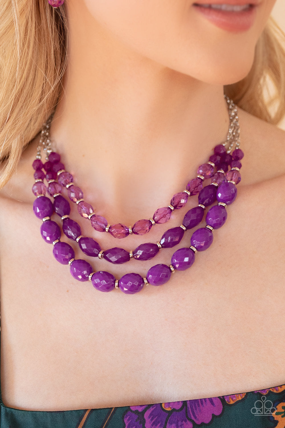 Paparazzi Necklaces - Tropical Hideaway - Purple