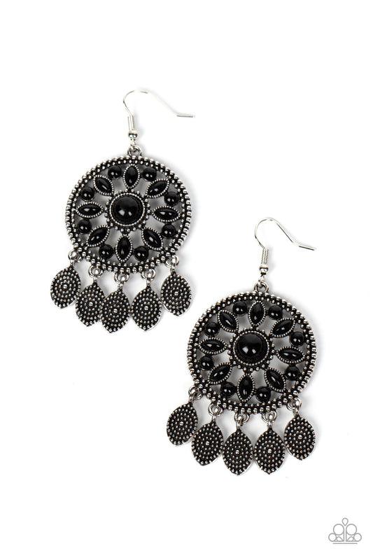 Paparazzi Earrings - Sagebrush Symphony - Black