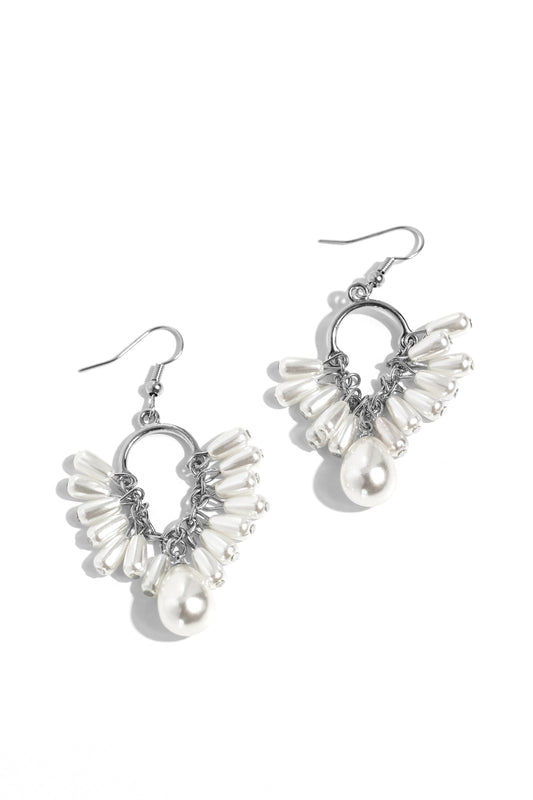 Paparazzi Earrings - Ahoy There! - White