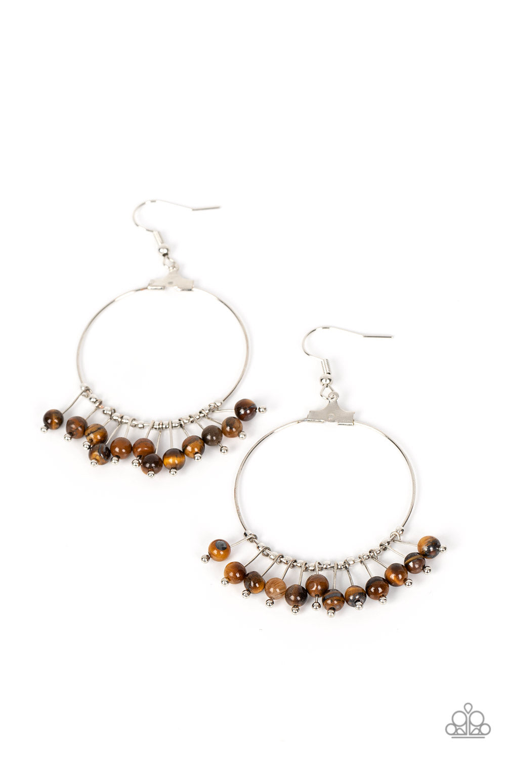 Paparazzi Earrings - Free Your Soul - Brown