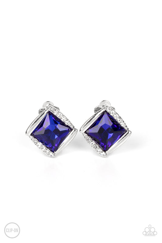 Paparazzi Earrings - Sparkle Squared - Blue