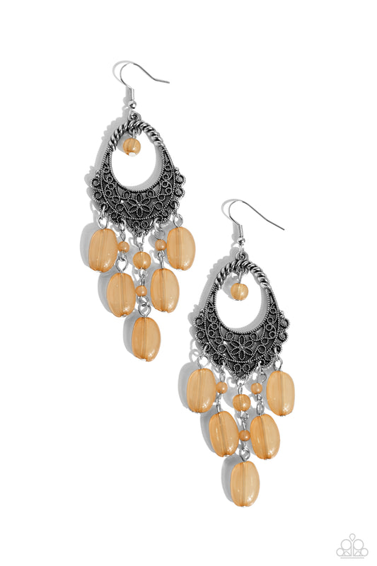 Paparazzi Earrings - Botanical Escape - Brown