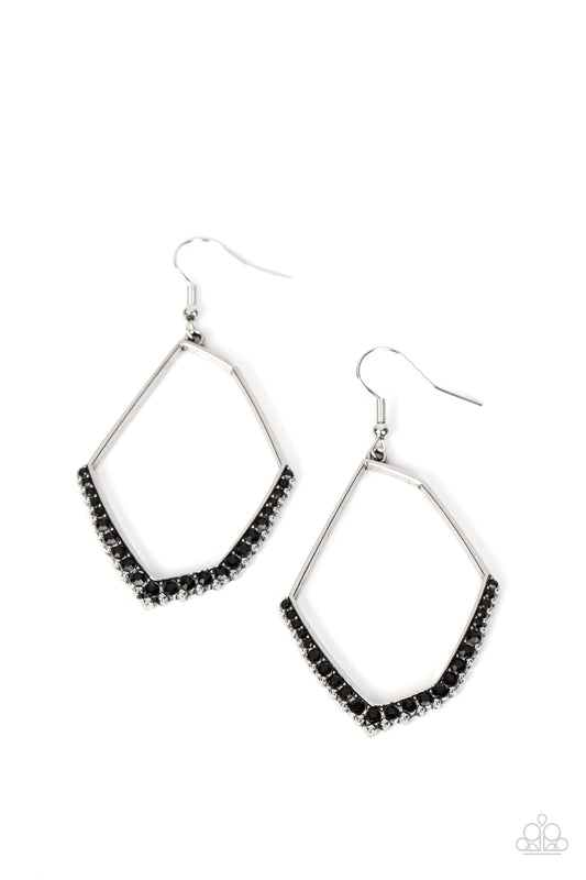 Paparazzi Earrings - Bent on Success - Black