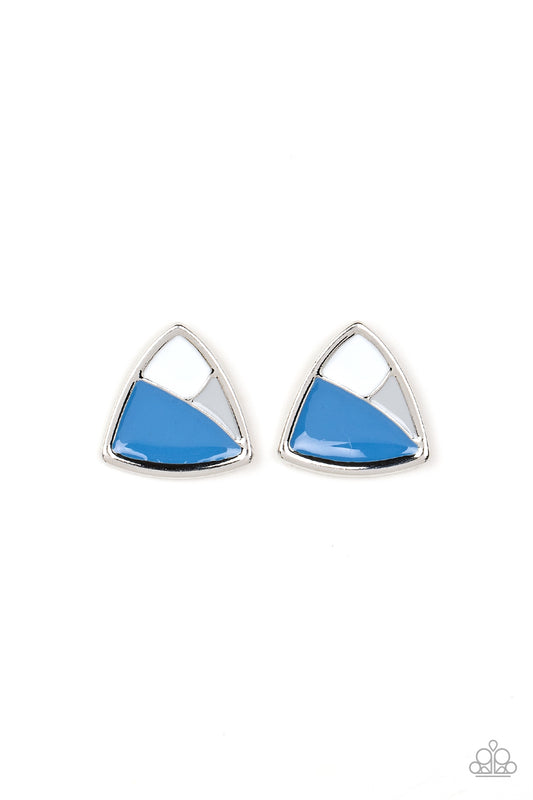 Paparazzi Earrings - Kaleidoscopic Collision - Blue