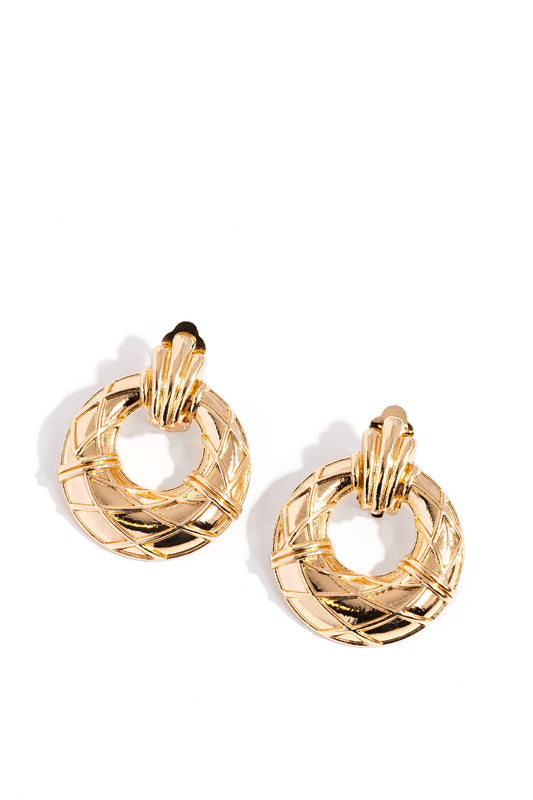 Paparazzi Earrings - Metro Voyage - Gold